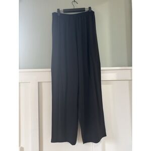 Summersalt The Perfect Wide Leg Pant Size‎ Extra Small XS Satin Black